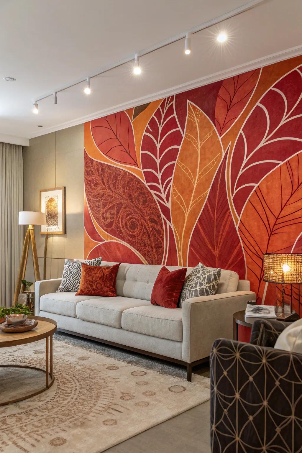 Vibrant hues establish an energetic and dynamic atmosphere.