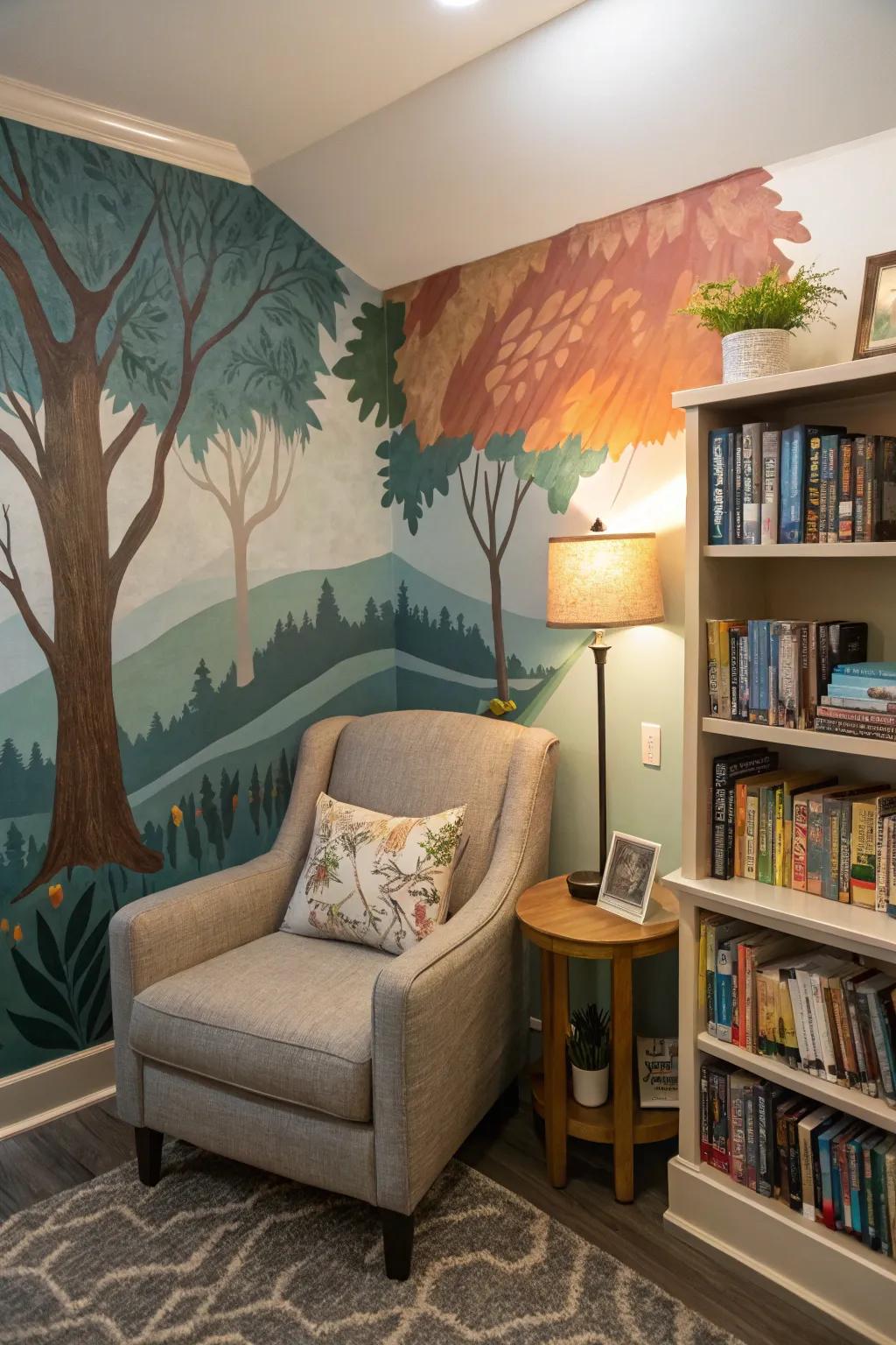 Add a personal touch with unique art display murals.