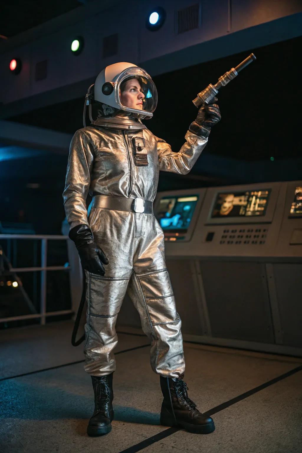 A voyager prepared to journey into the final frontier.