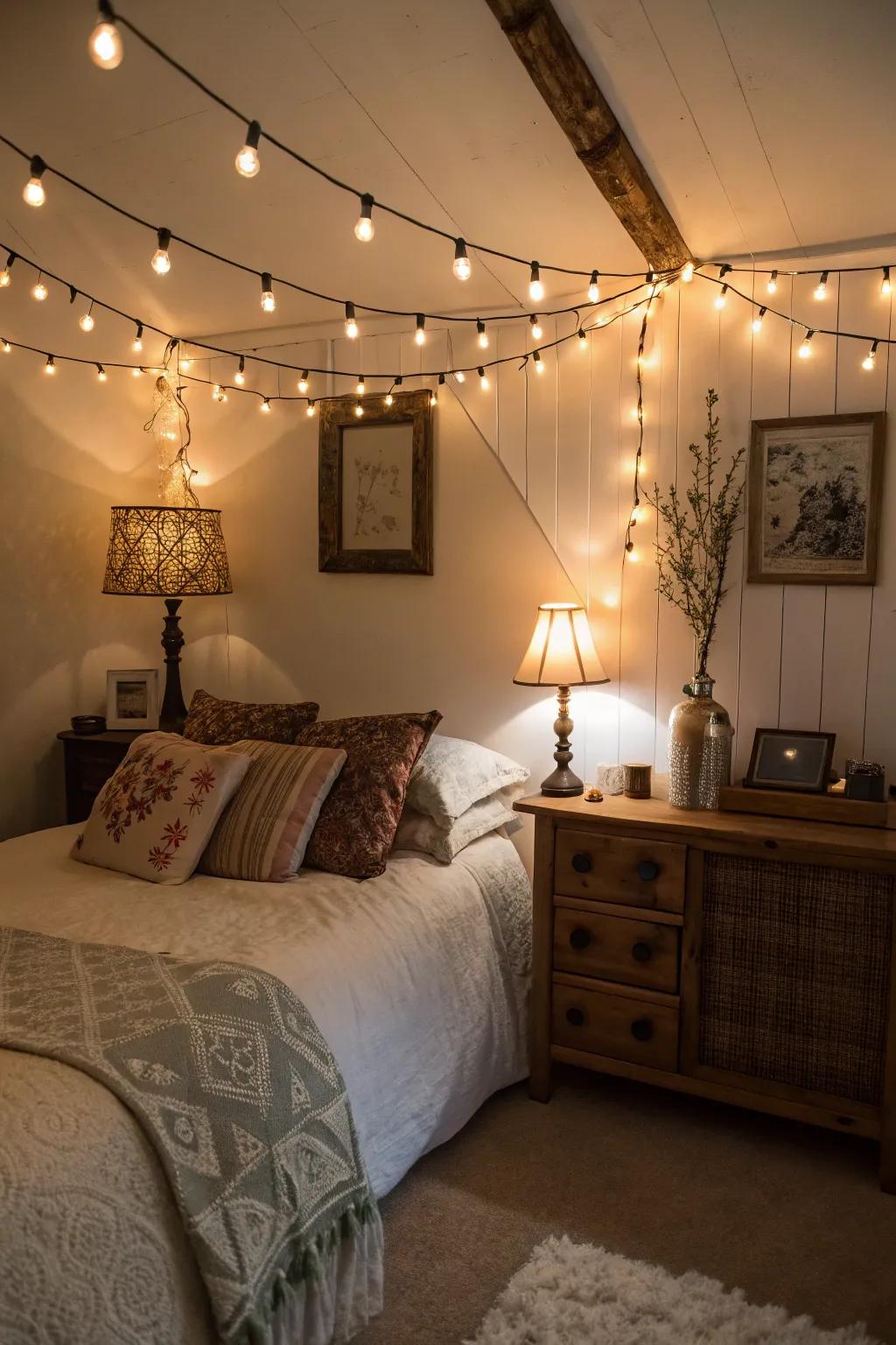 Welcoming illumination enhances the creative atmosphere of your bedroom.