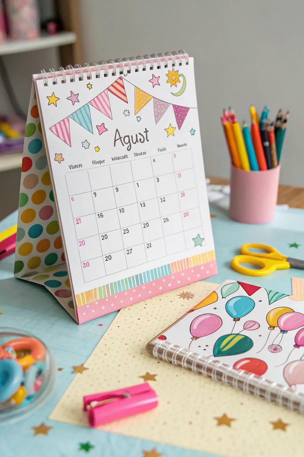 Fill your planner with joy using playful decorative details.