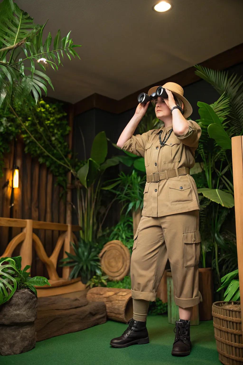 Embark on an adventure with a safari adventurer attire.