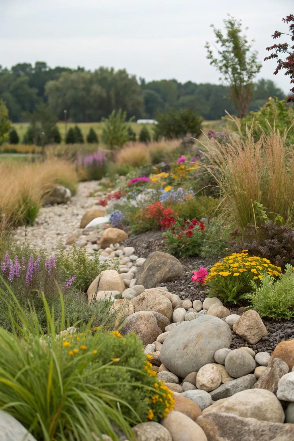 A unified combination of textures and shades.