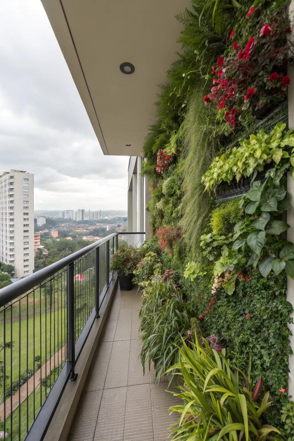 A vertical garden excels at maximizing greenery in compact settings.