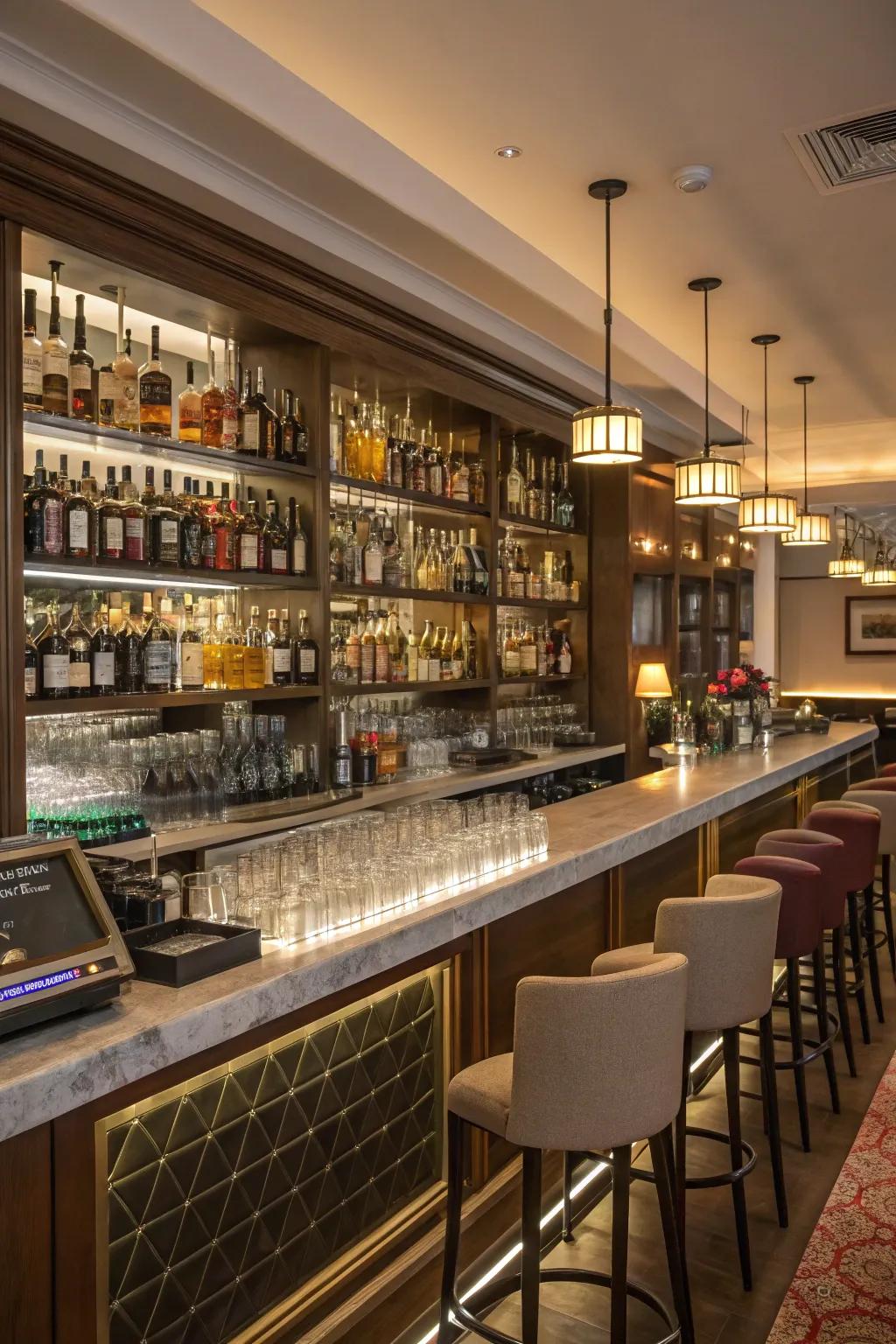 Variety is crucial for a successful party bar setup.