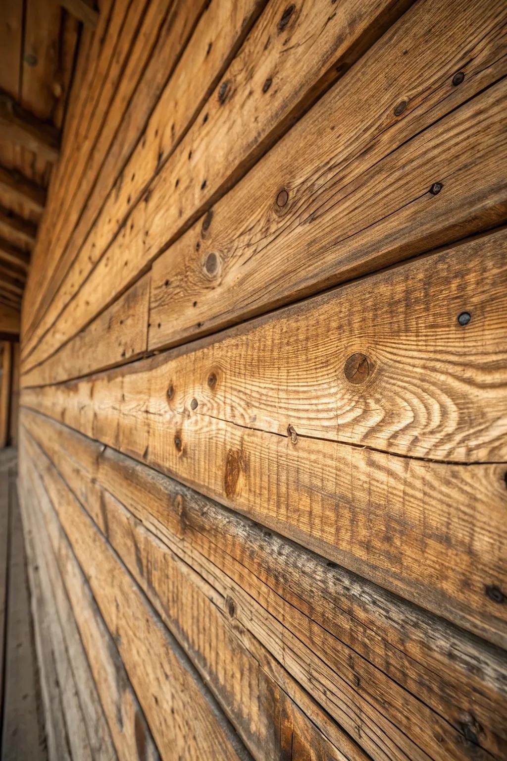 Embrace the tactile quality of barn wood for visual depth.