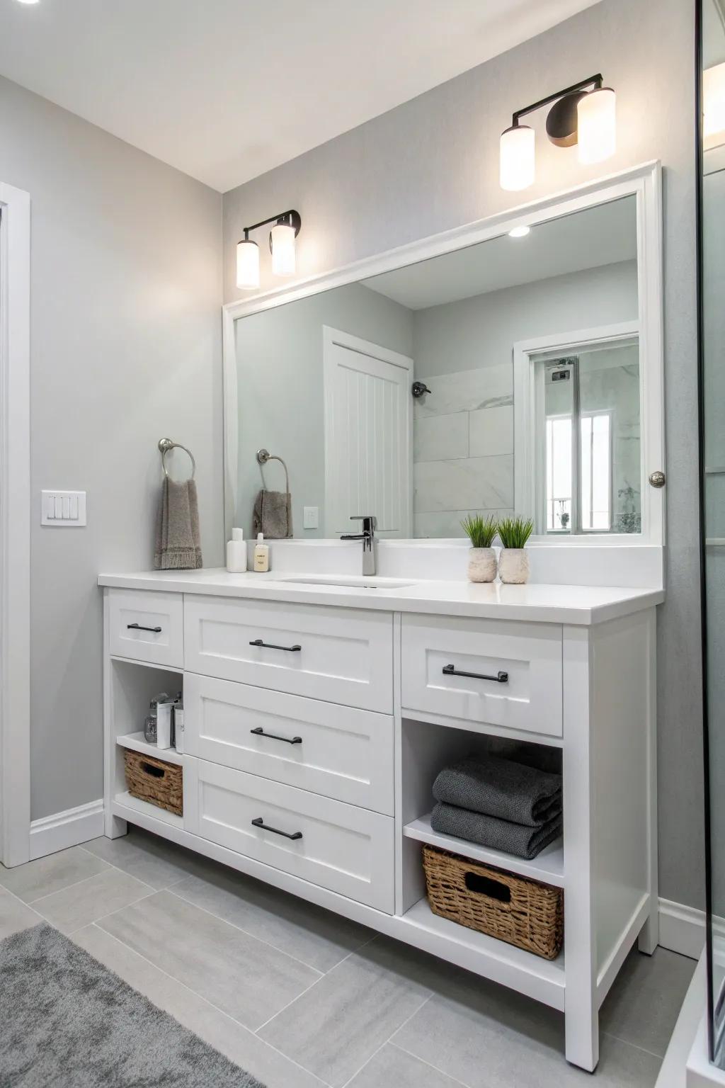 Up-to-date vanities merge style with efficiency, improving your bathroom's practicality.