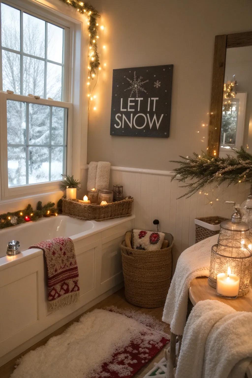 Celebrate the seasons through thematic bathroom markers.