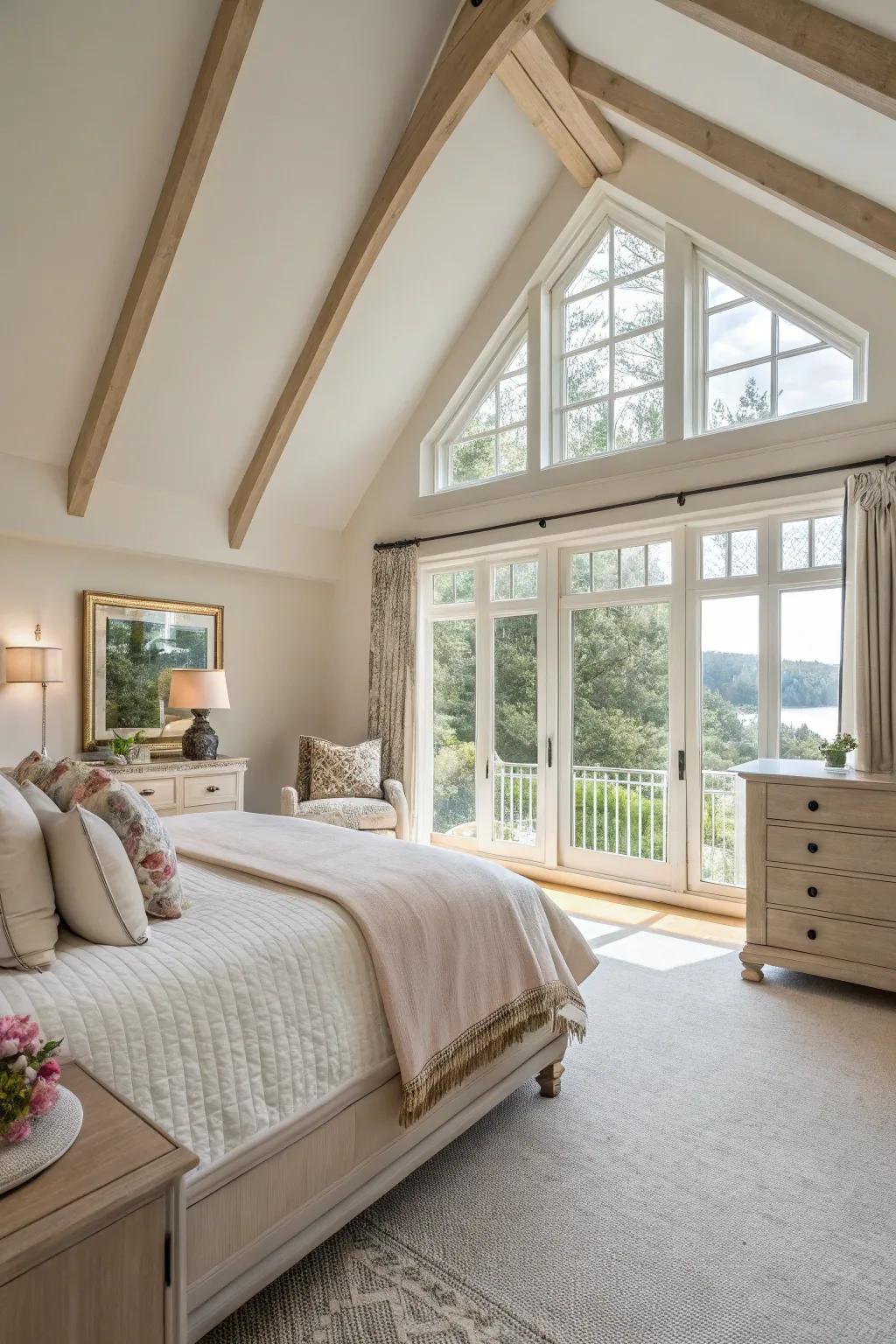 Cultivate an open atmosphere with vaulted ceilings.