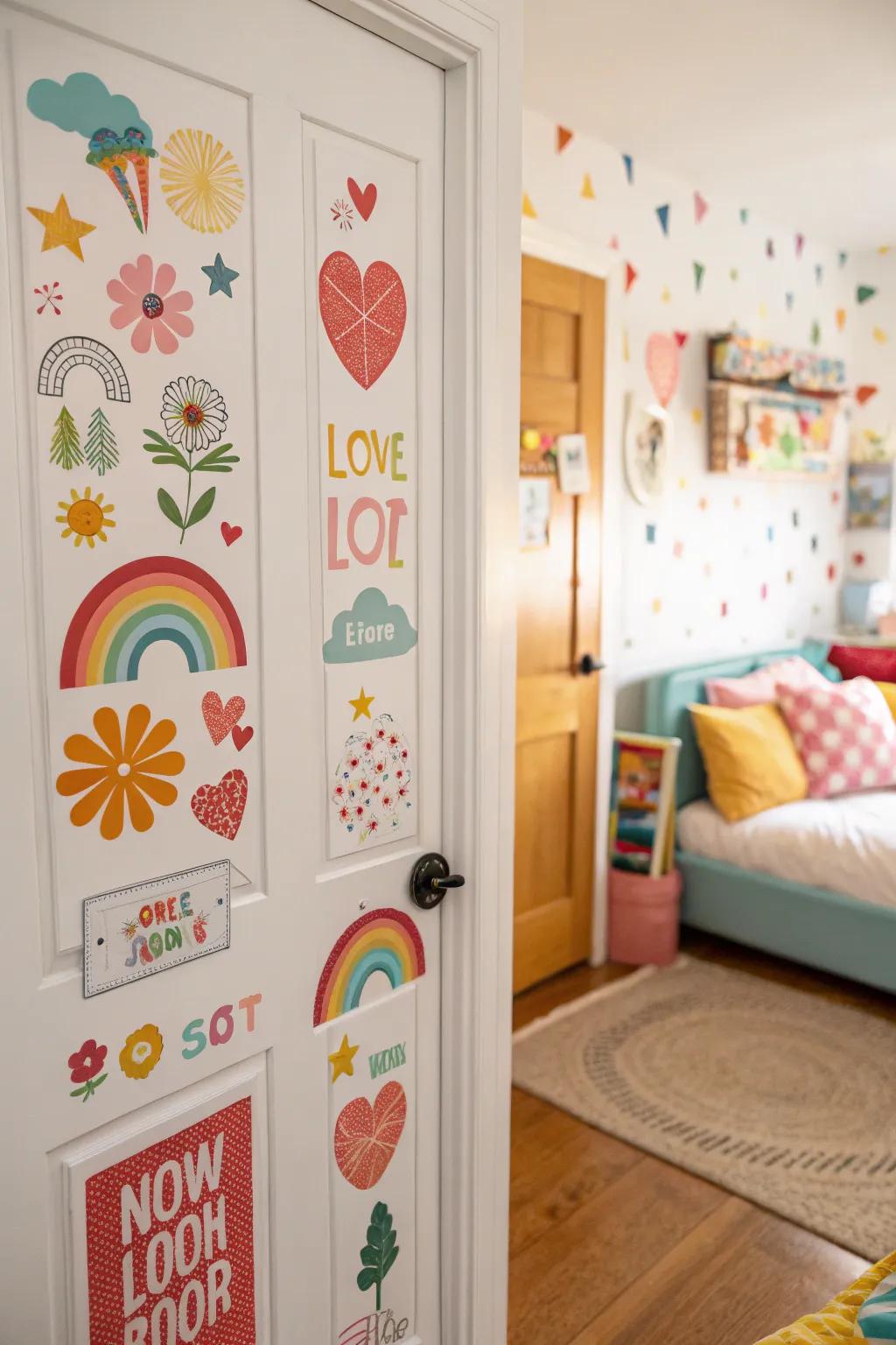 Themed graphics and wraps transform your bedroom door into a storytelling canvas.