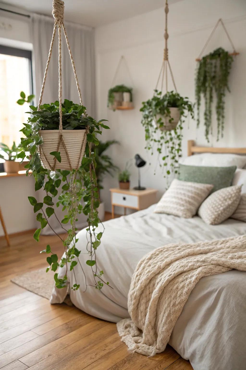 Add elegance to your area with flowing greenery.