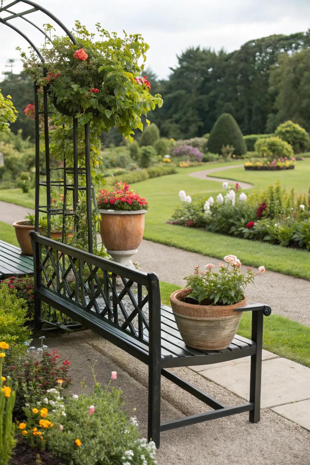Backless benches afford placement flexibility and distinct display opportunities.