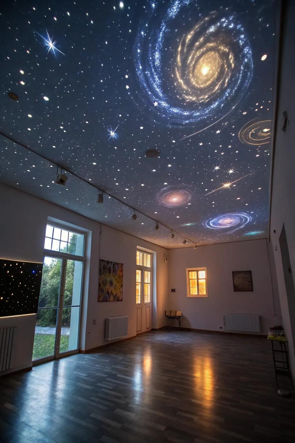 Project starry skies for an ethereal setting.