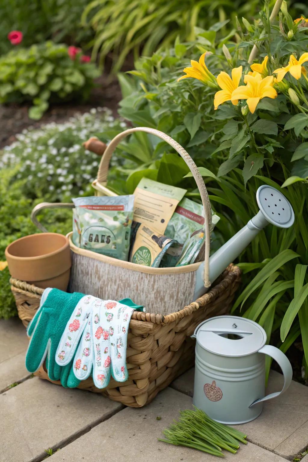 Encourage their love for gardening with this delightful basket.