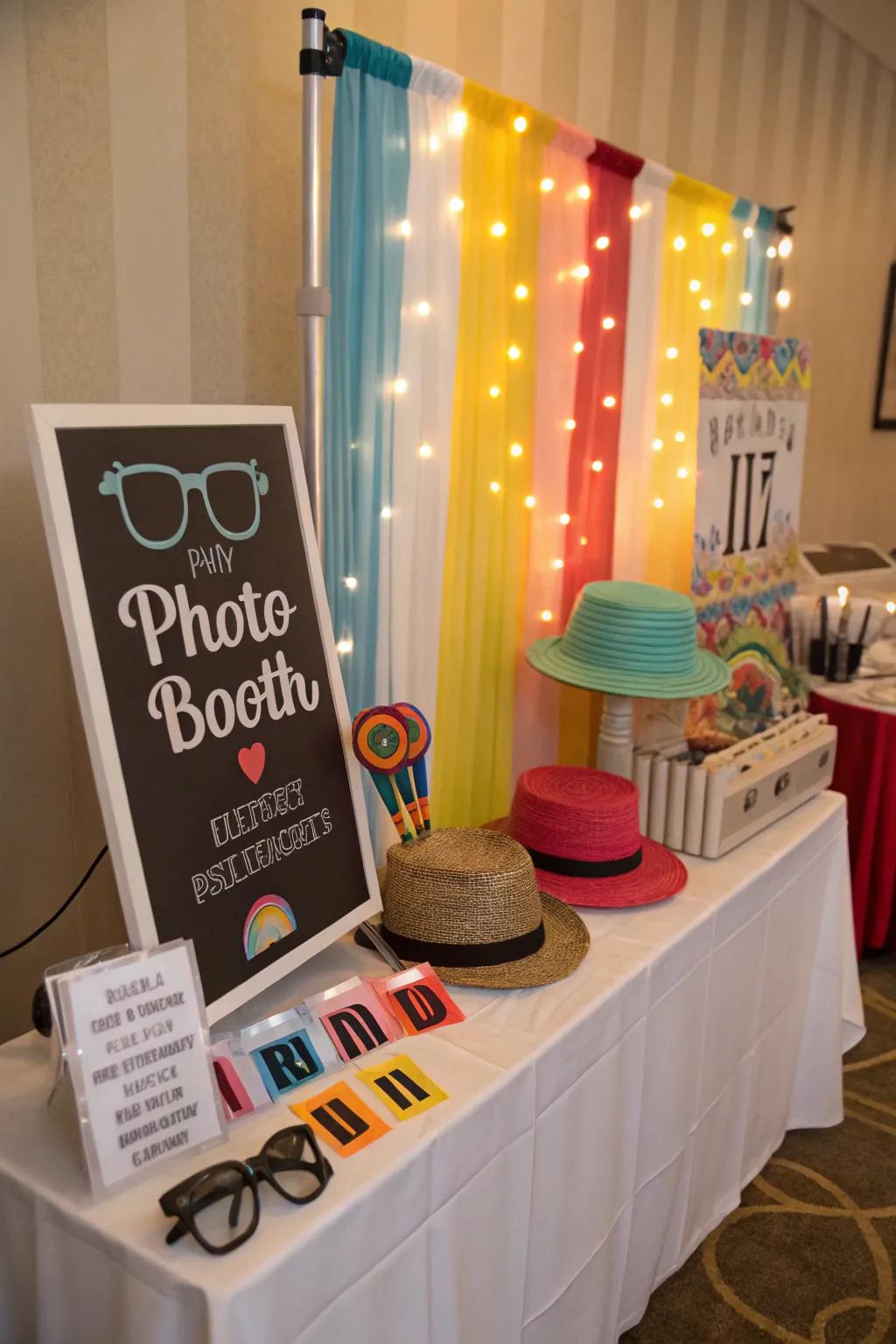 Capture joyful memories with a fun DIY photo booth.