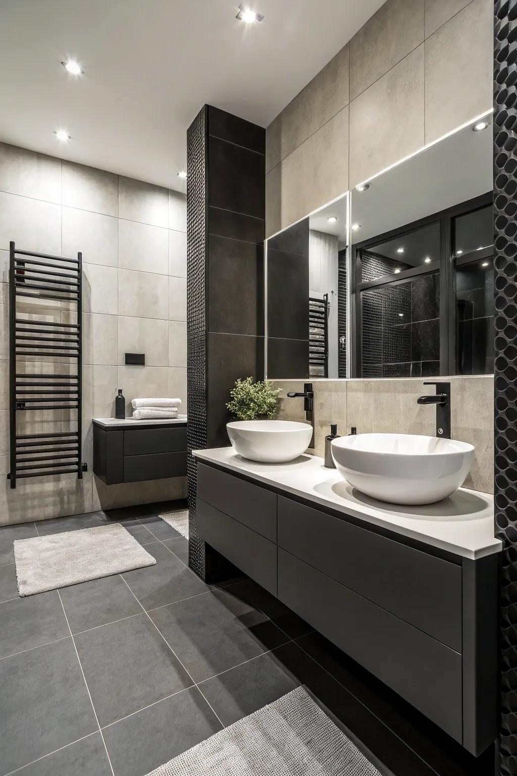 A bathroom showcasing single-hue decor for a consistent and stylish visual.