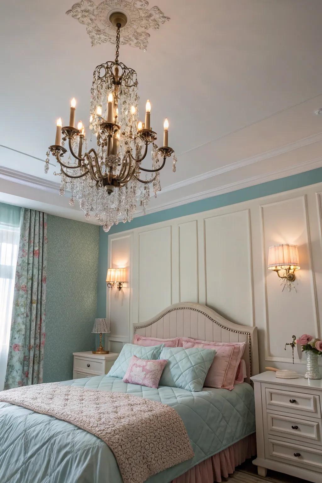 Chandeliers add a sense of style and improve the room's atmosphere.