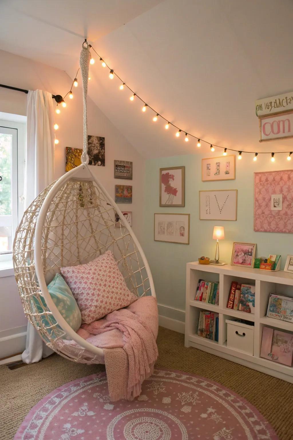 A comfortable reading spot is ideal for unwinding and reading.