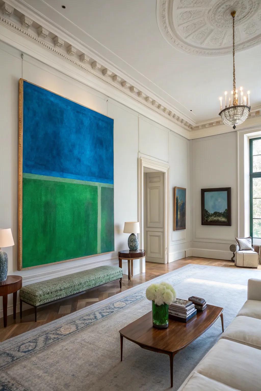 Artwork can unite your color scheme.