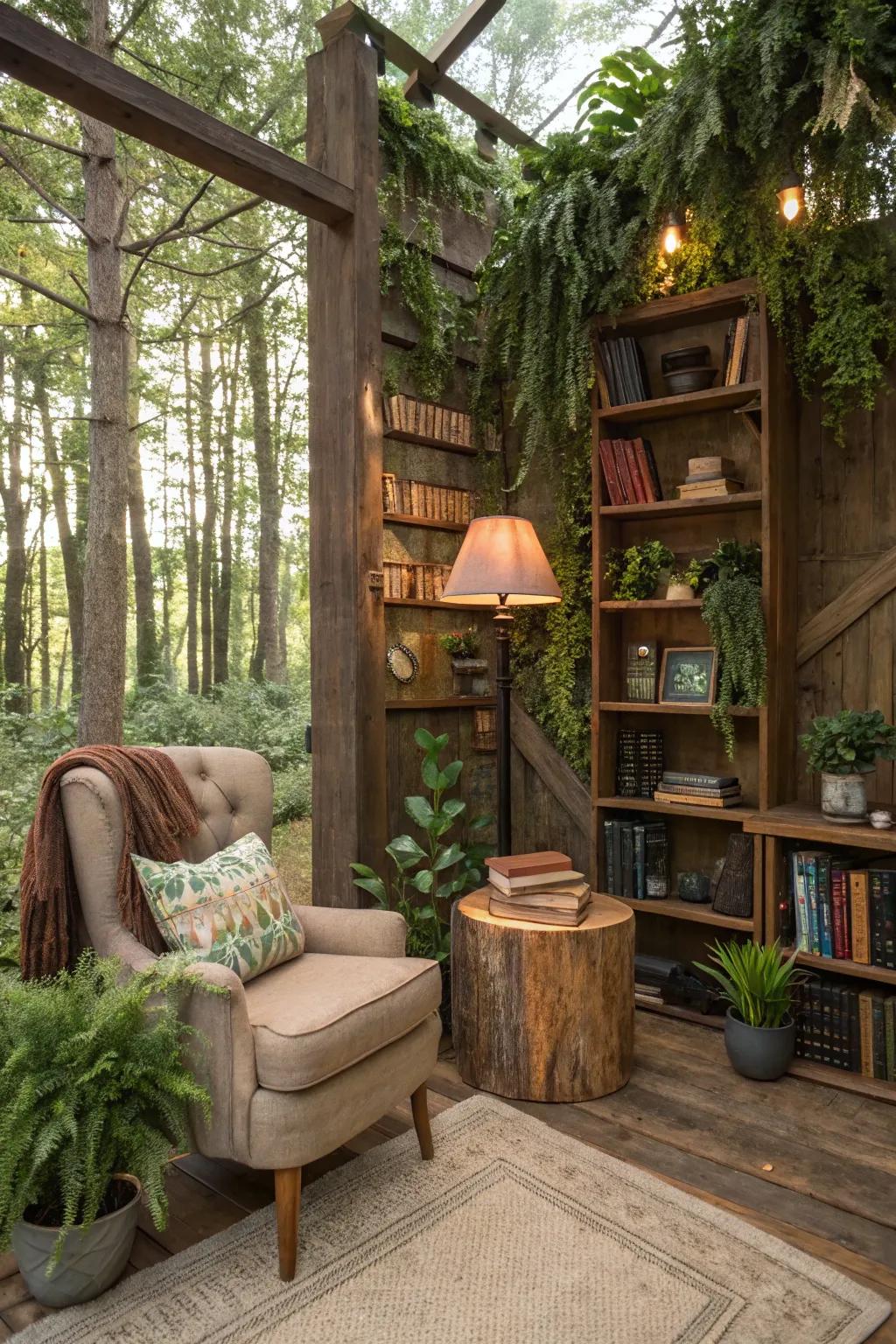 A woodland-inspired nook that delivers the serenity of nature indoors.