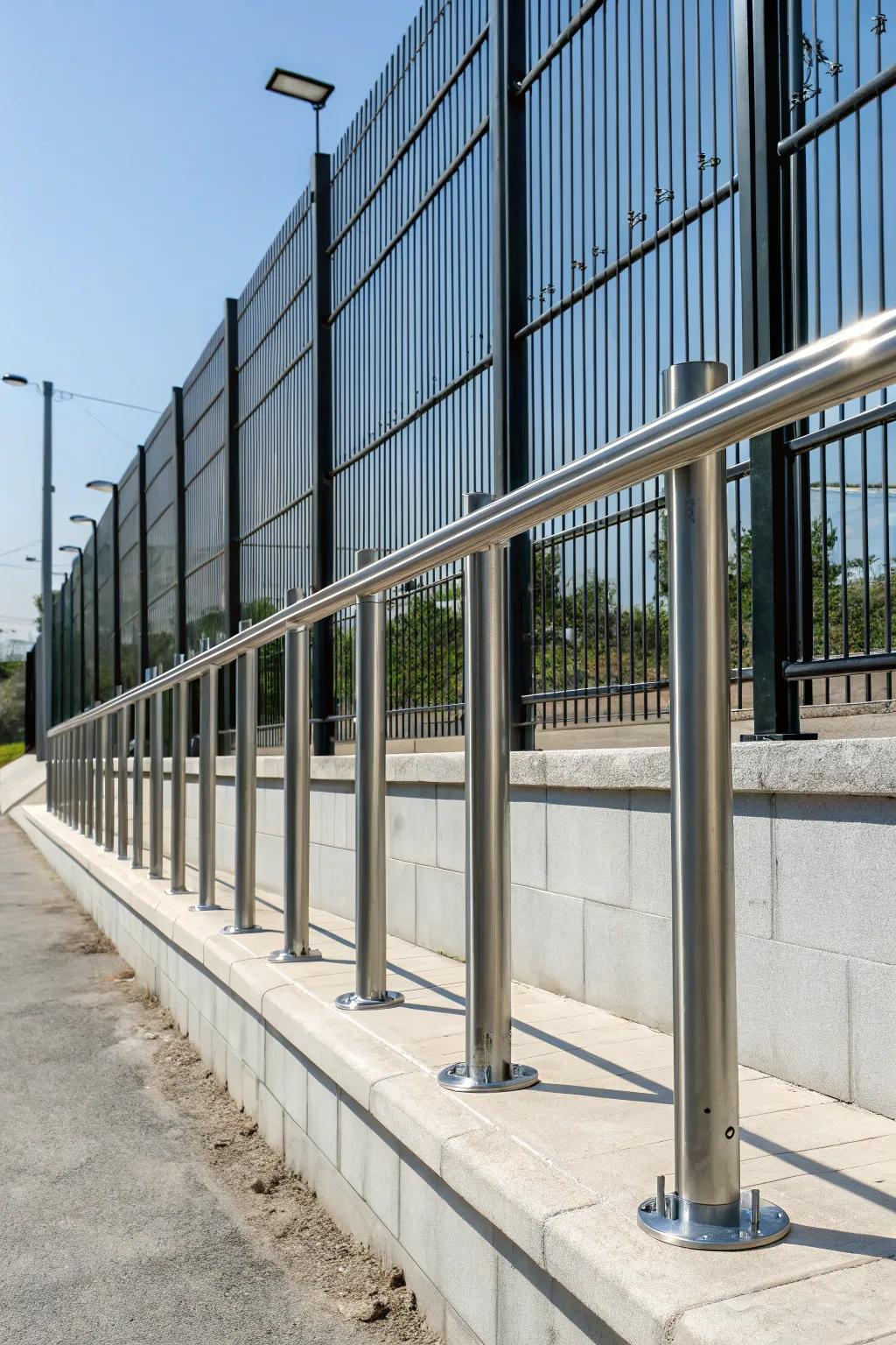 The use of metal supports enhances both the security and aesthetic of your fences.