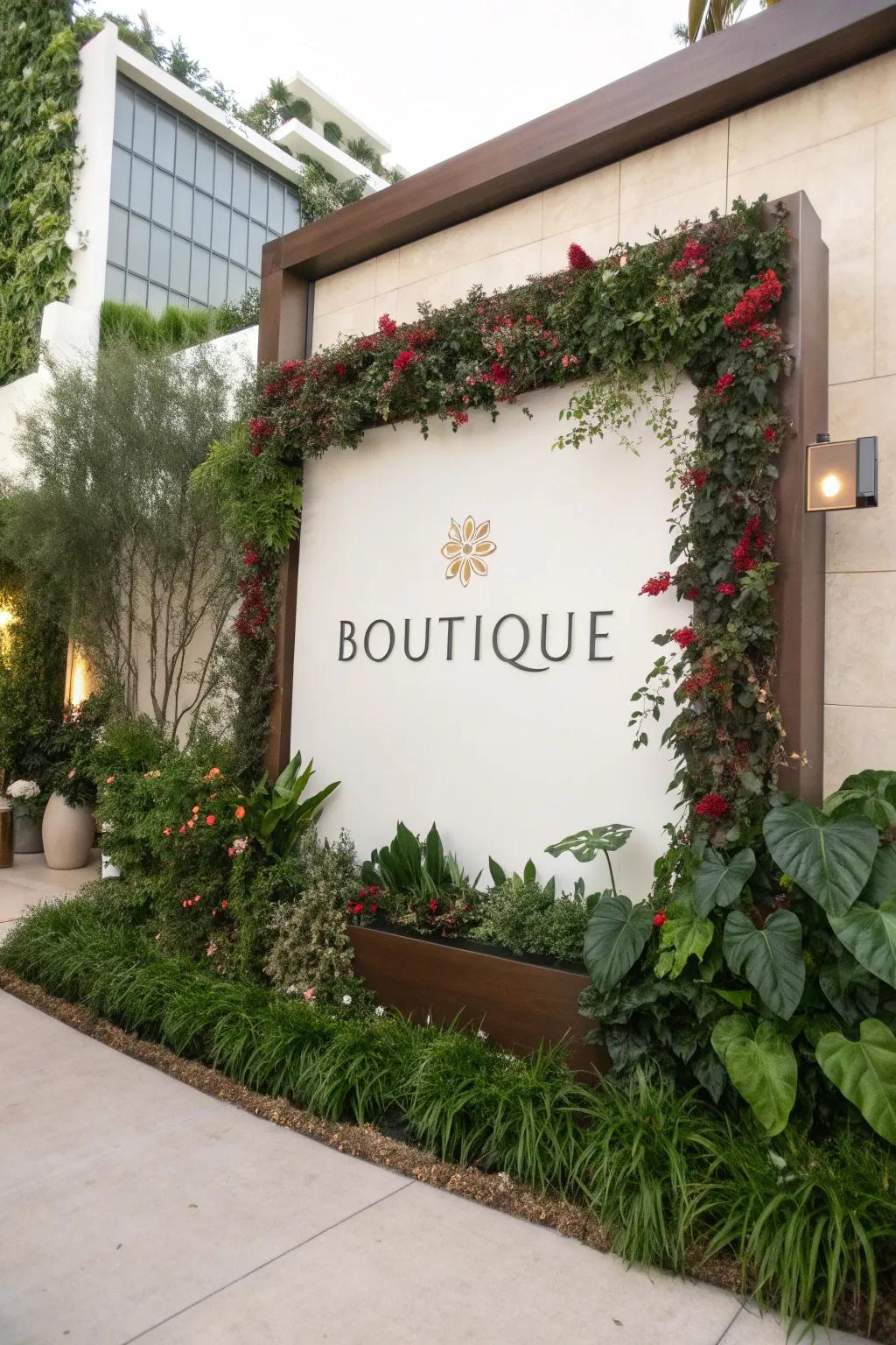 An audacious wall-mounted identifier that demands recognition and brand recall.