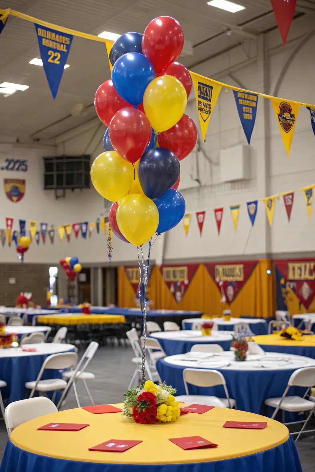 Showcase school pride with a coordinated party.