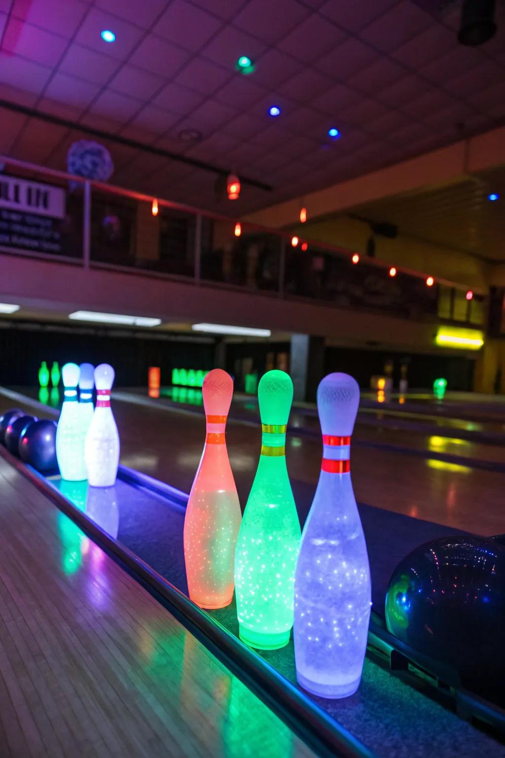 Bring the bowling center into your home with a radiant twist.