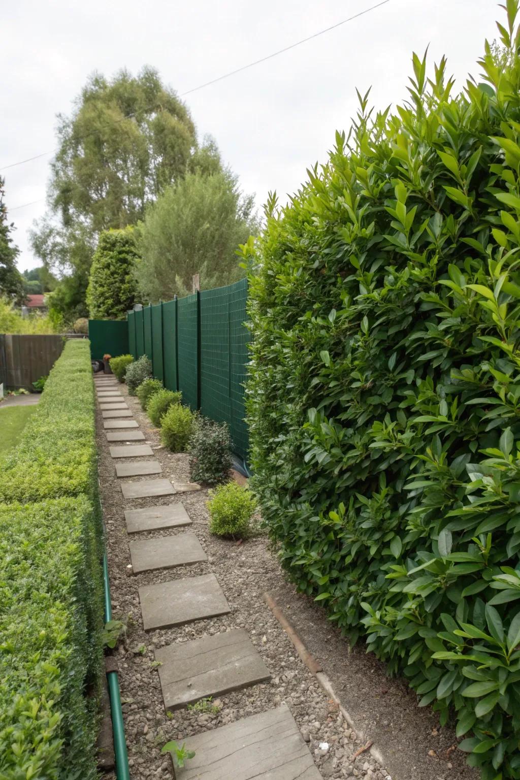 Tall hedge delivers a trouble-free seclusion option.