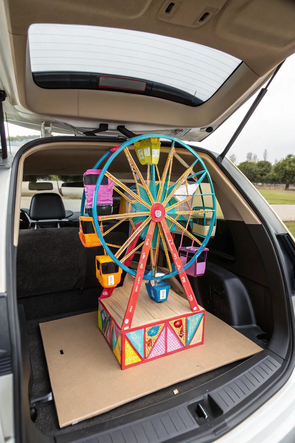A nostalgic Ferris wheel decoration, capturing the essence of carnival enjoyment.
