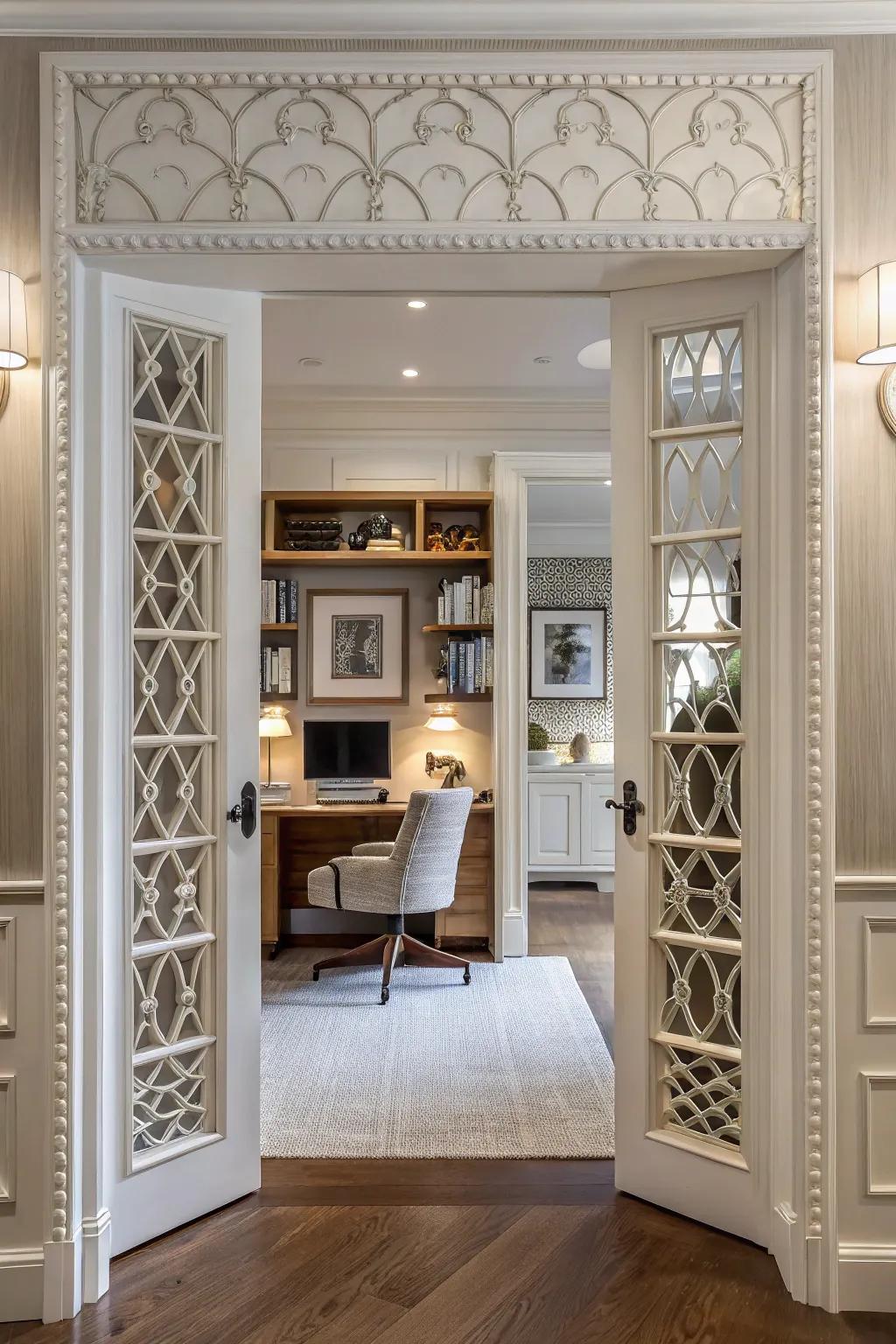 Assembled edging designs introduce texture and visual appeal.