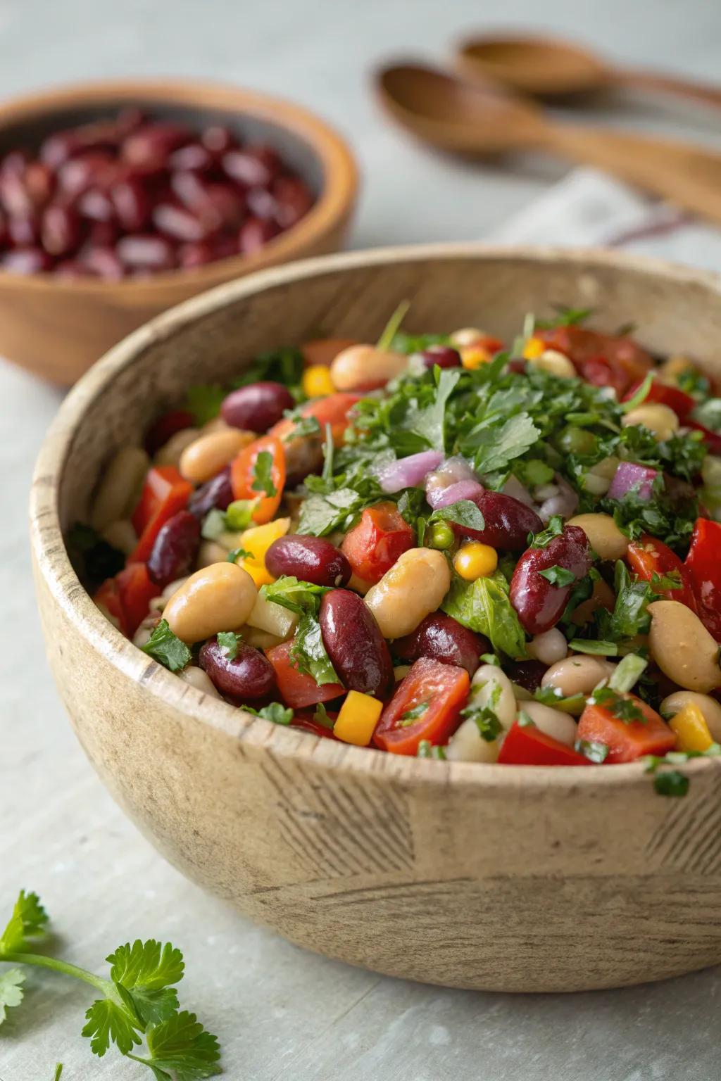 A refreshing and budget-friendly bean salad that complements any BBQ.