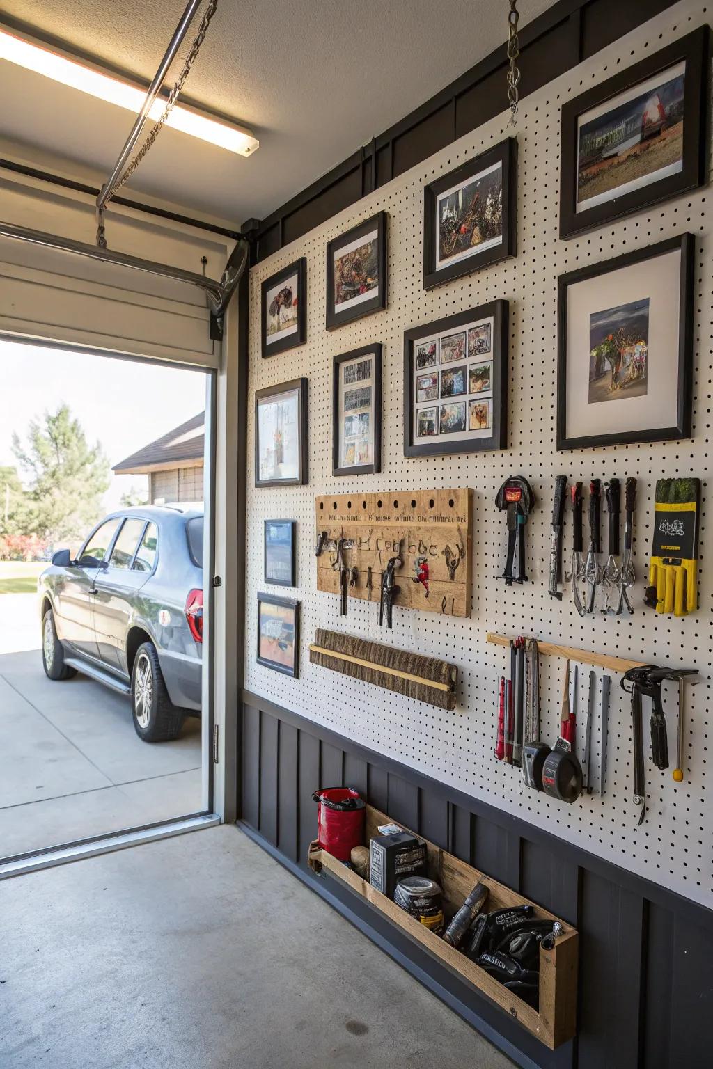 Original decorations and organization add style and order.