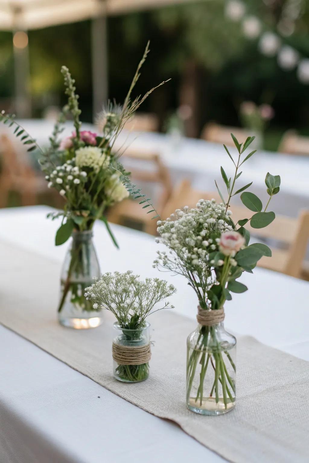 Achieve elegance through minimalist tablescapes.