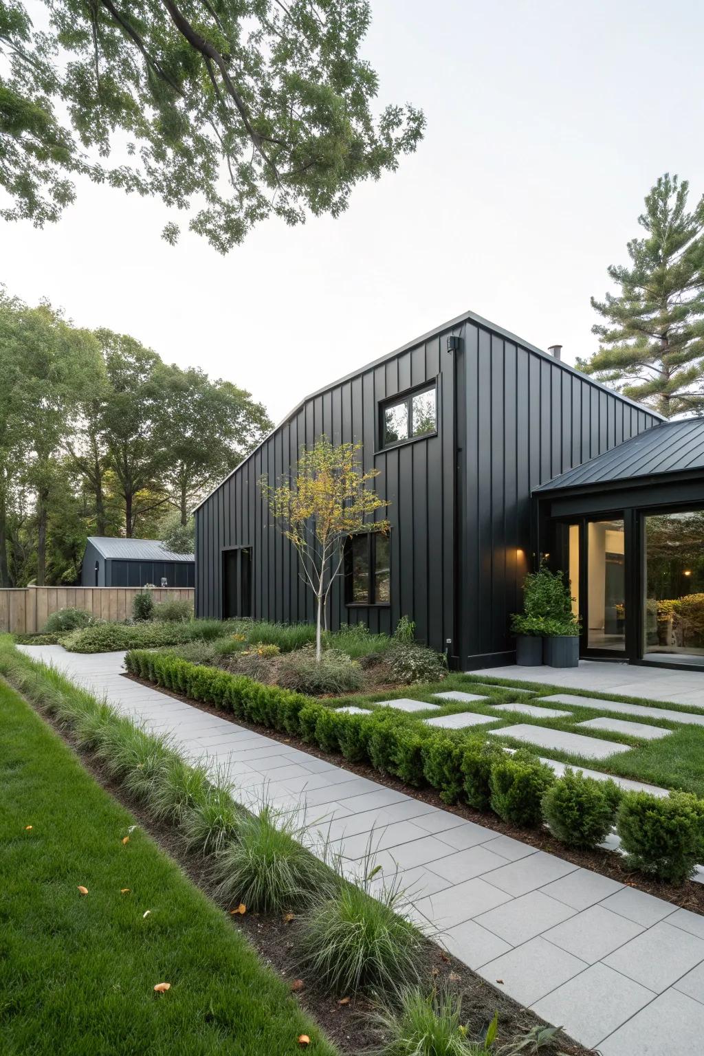 Metal siding brings an industrial edge to your home.