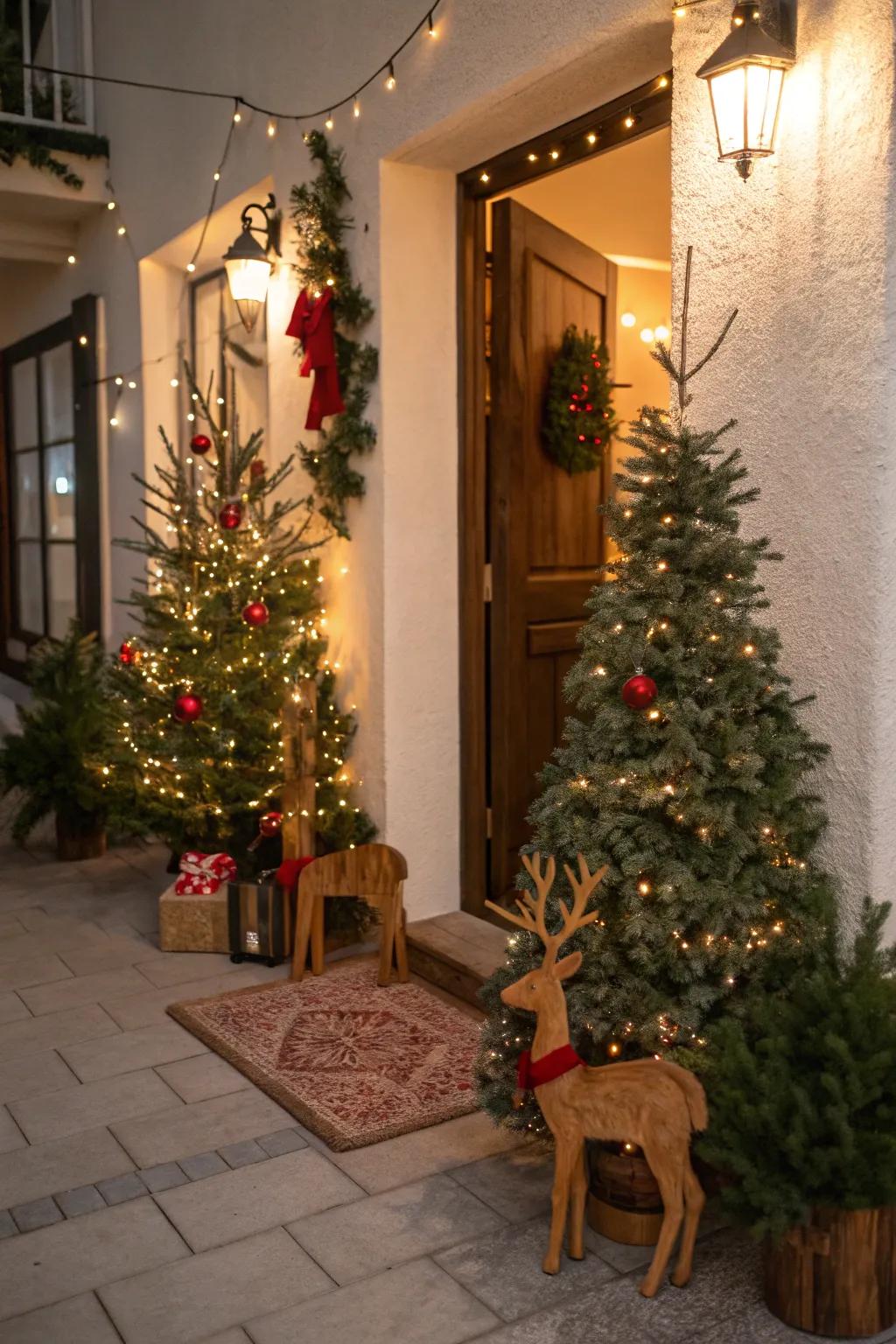 Seasonal supports contribute a playful and magical impression to the design.