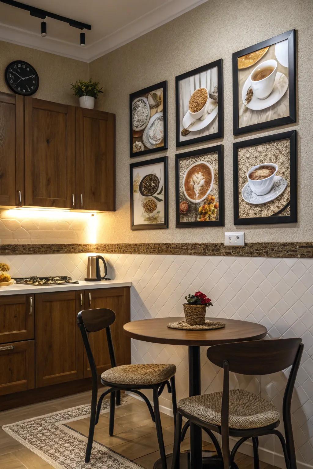 Personalize your coffee station through unique art prints.