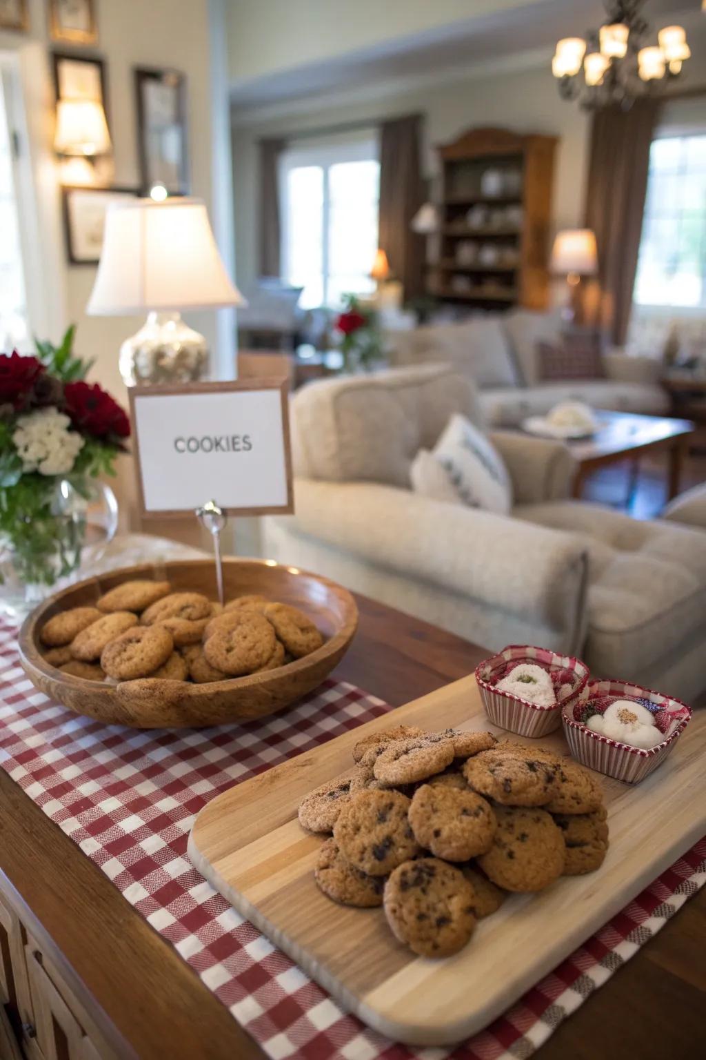 Personalized embellishments make your cookie arrangement distinct.