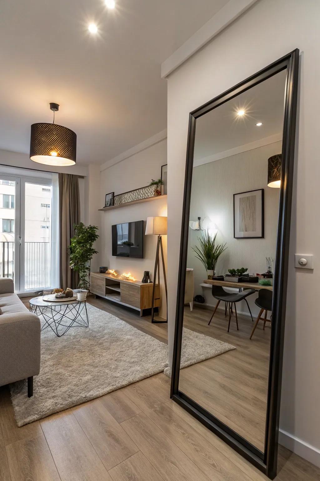 Reflectors enhancing the perception of spaciousness.