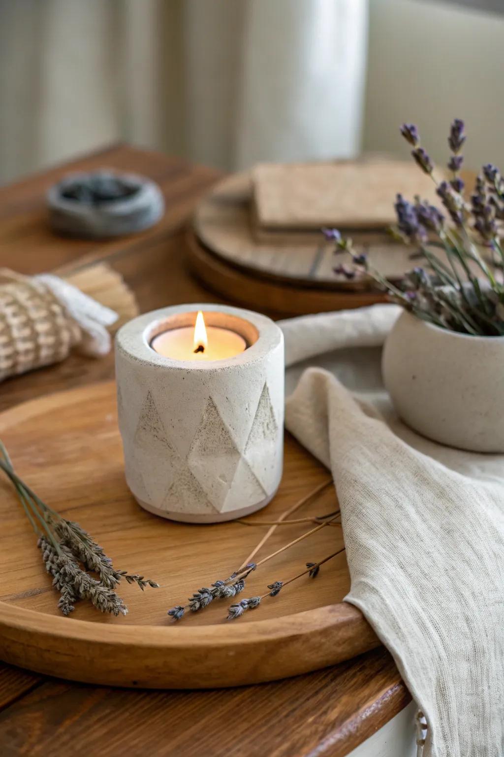 Illuminate your area with the natural charm of hand-shaped clay spark holders.