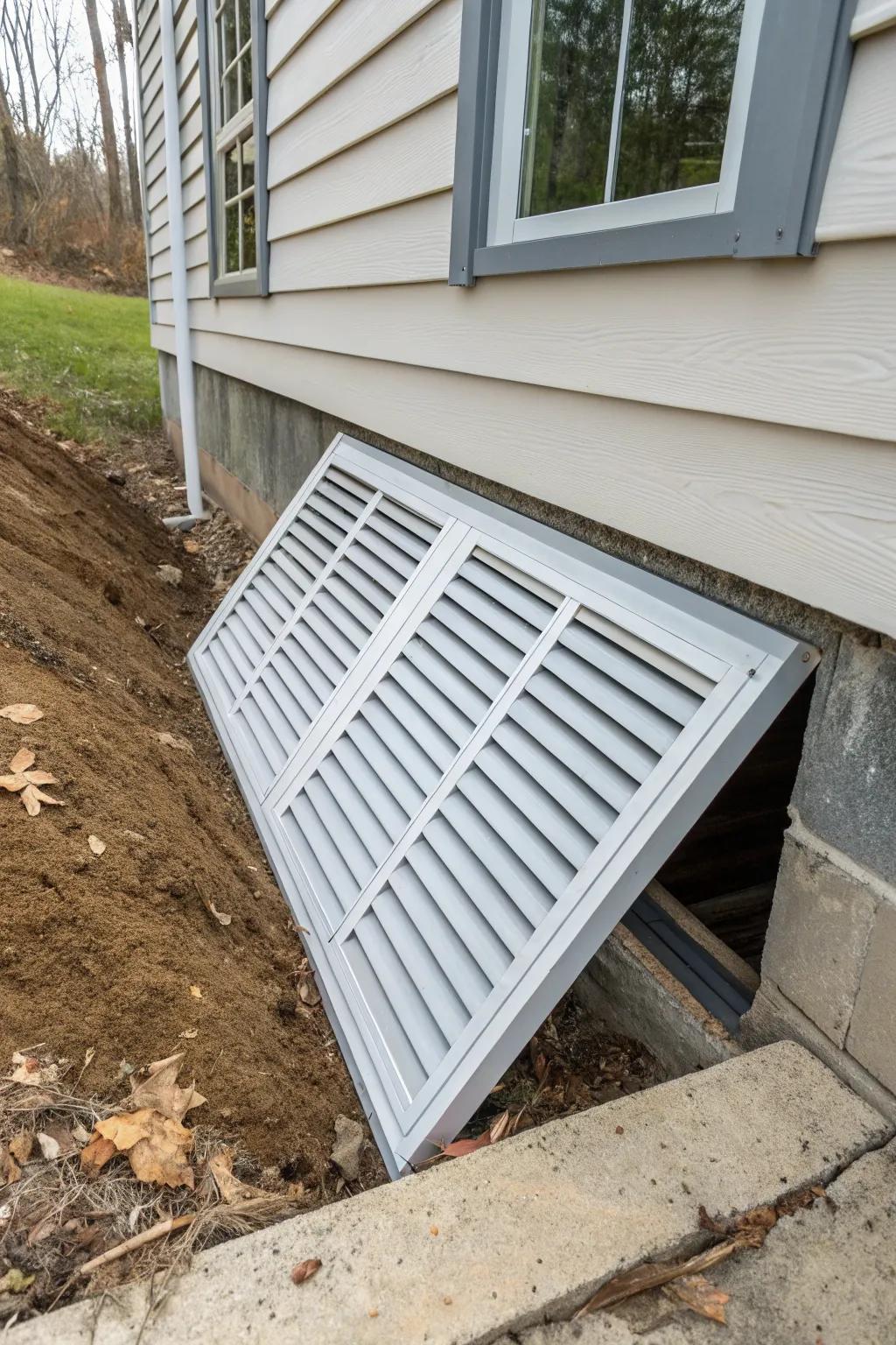Louvered designs guarantee suitable ventilation and protection.