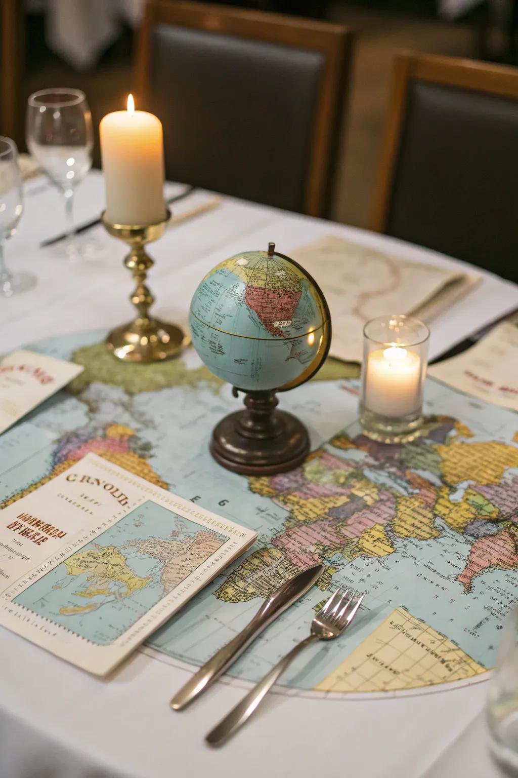Charts and terrestrial spheres stir a sense of wanderlust.