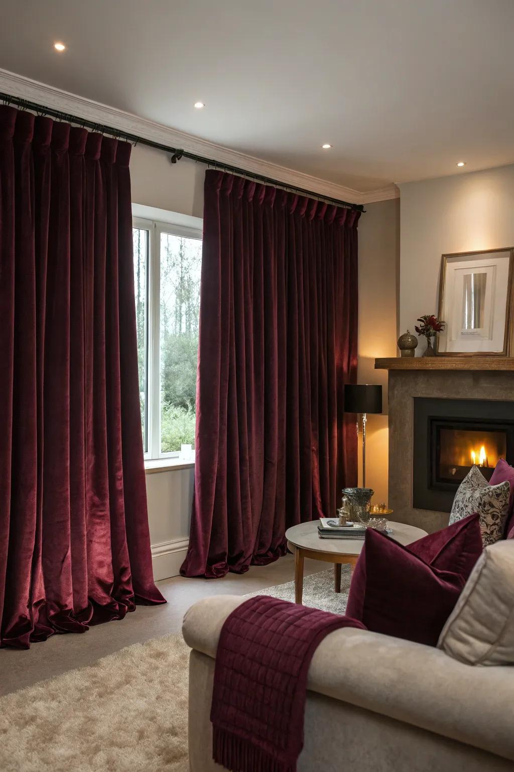 Textile window coverings supply both comfort and extravagance.