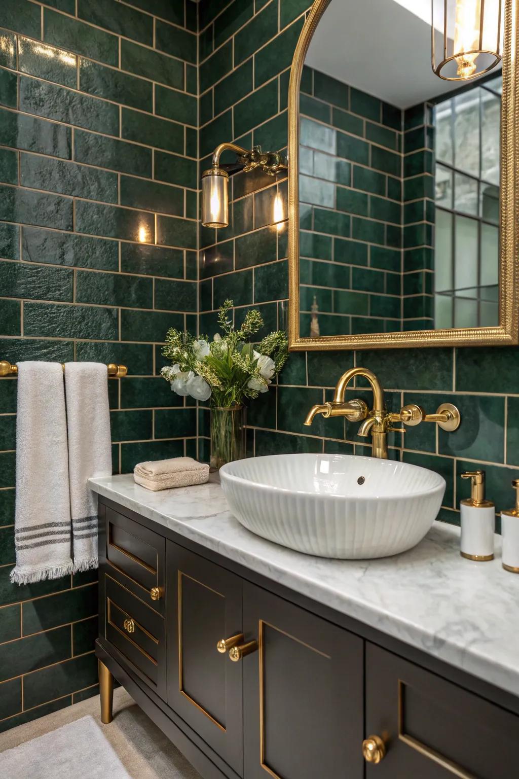 Combined materials introduce opulence and contrast.