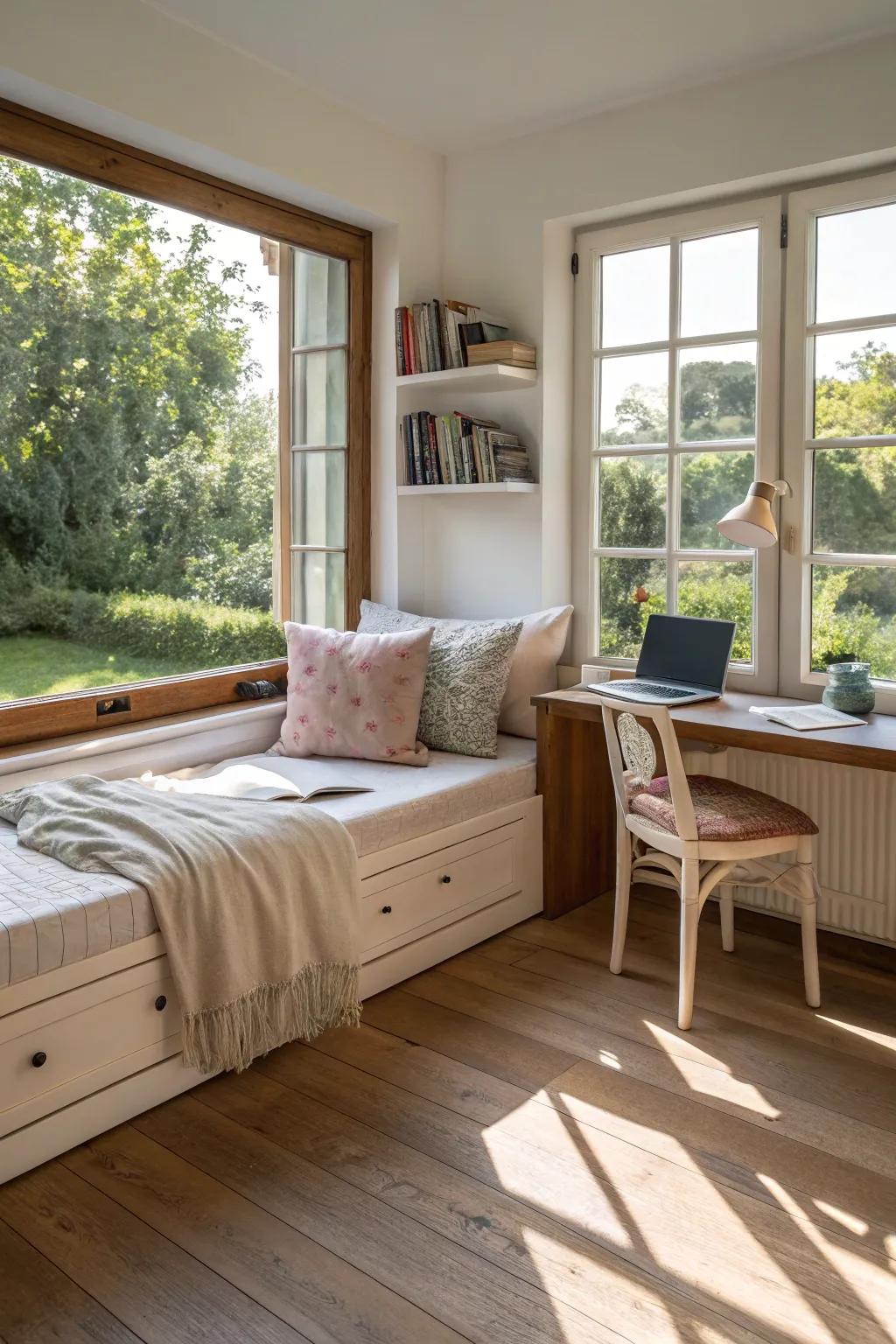 Natural light enhances mood and productivity in your area.