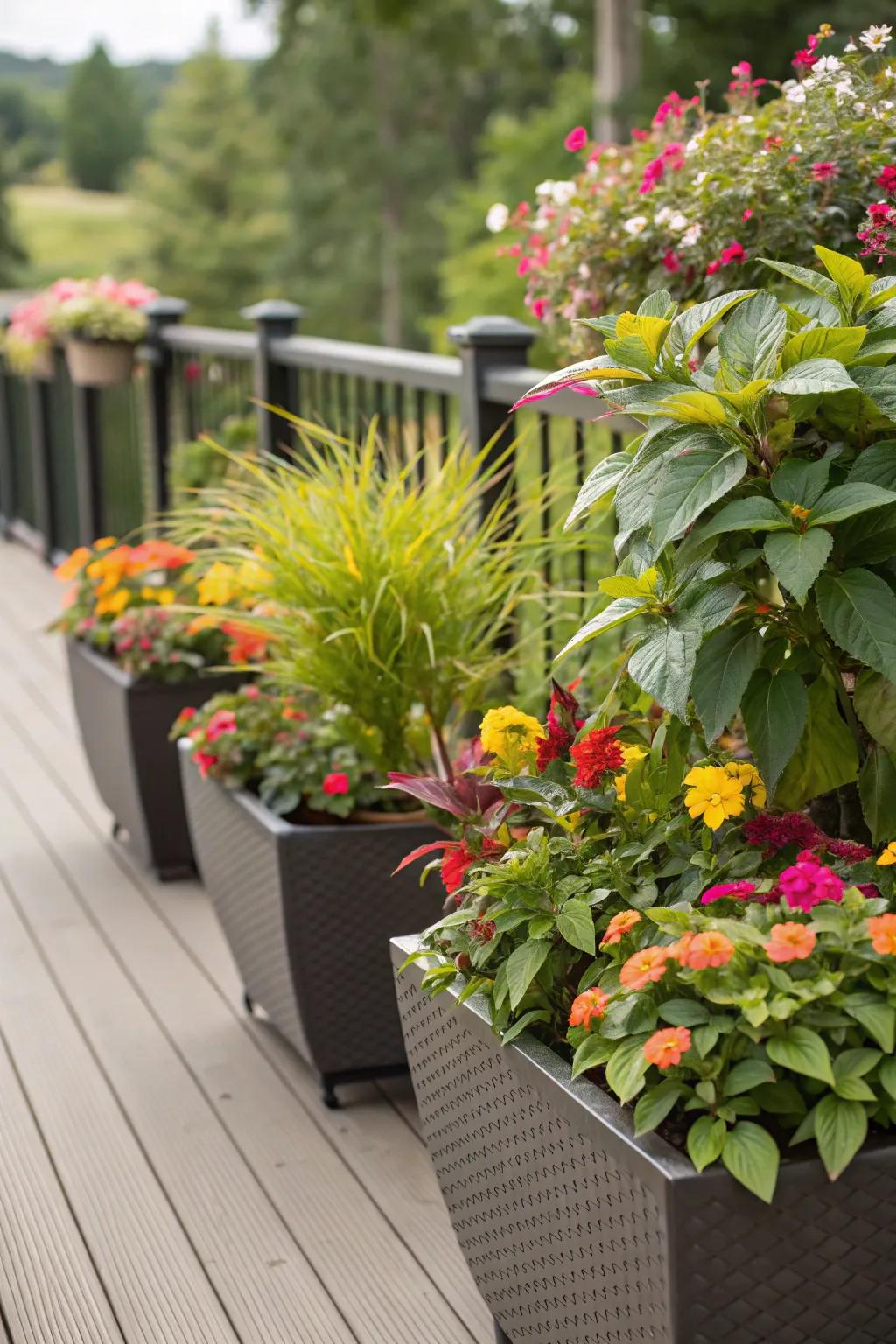 Bring nature closer by incorporating plants into your deck's design.