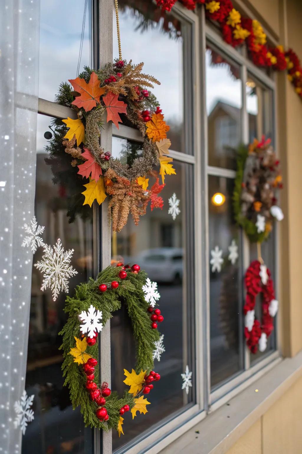 Seasonal decorations bring timely festivity and beauty to your windows.