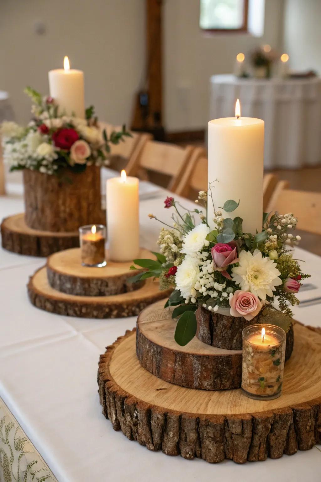 Bring nature’s beauty inside with pieces of timber.