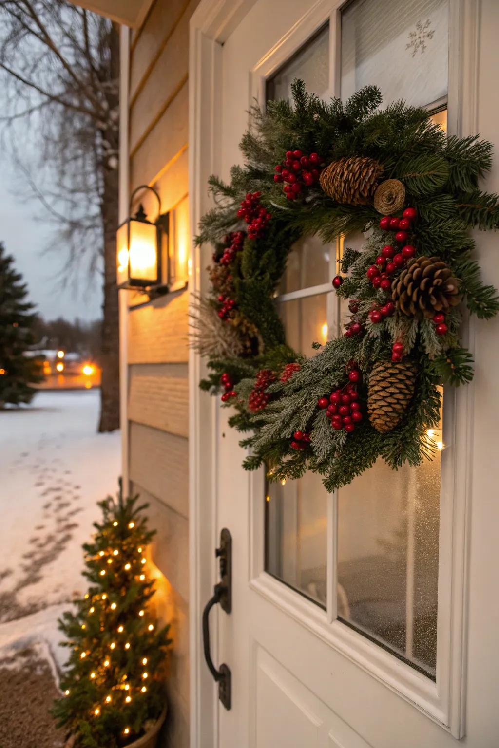 Disseminate holiday cheer using festive circles.