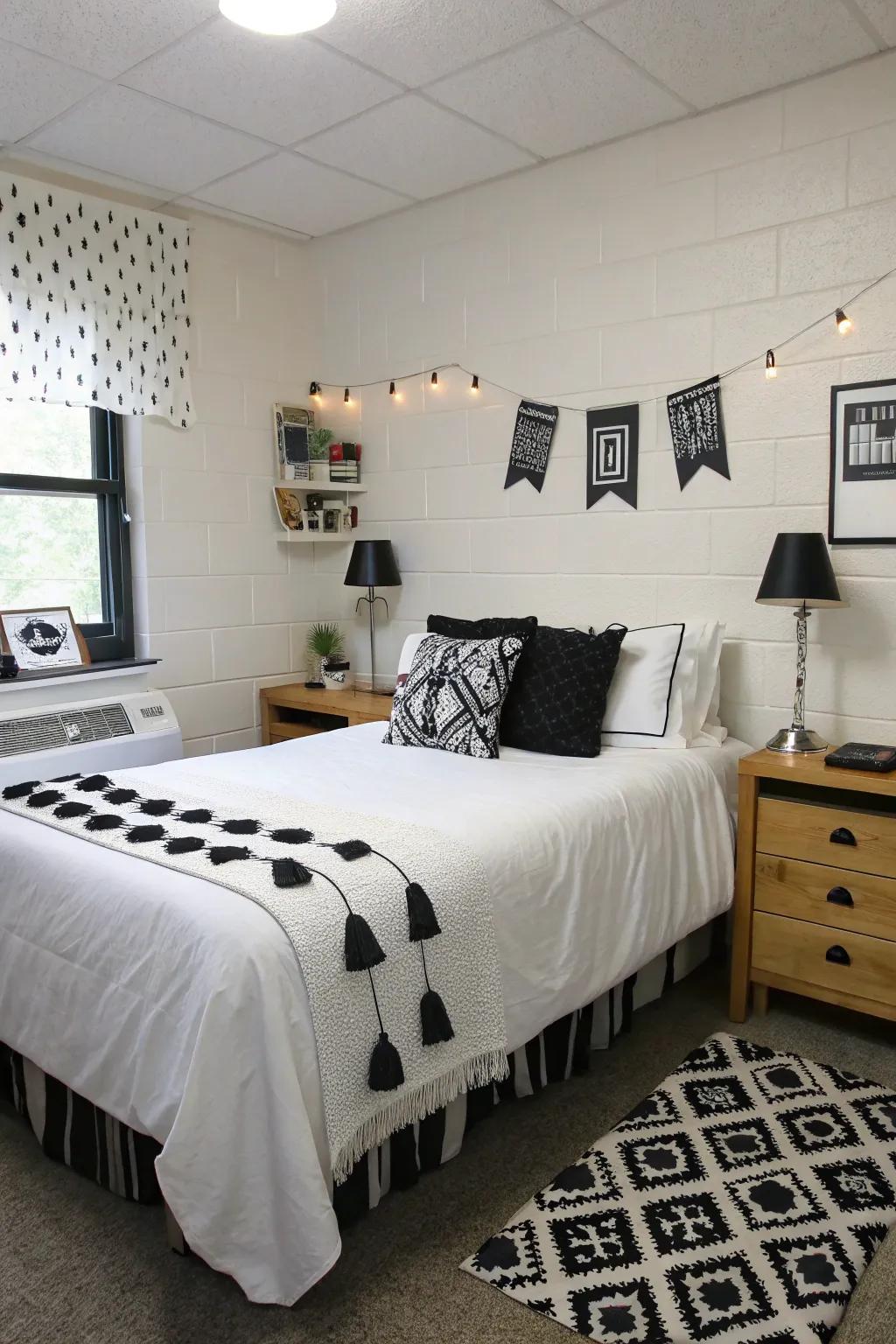 Black and white offers a timeless and refined style.